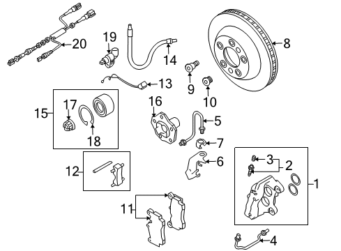 2009 Audi Q7 Brake Components