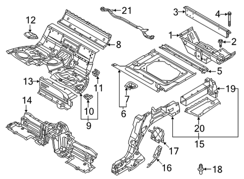 2020 Audi A8 Quattro Rear Floor & Rails