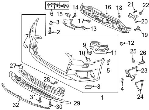 2020 Audi A6 Quattro Front Bumper