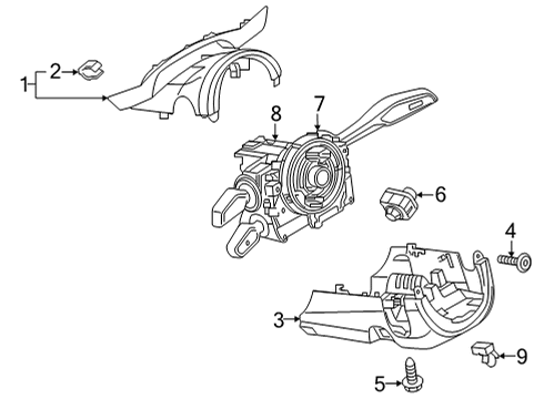 2022 Audi RS7 Sportback Shroud, Switches & Levers