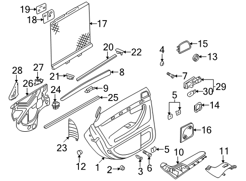 2004 Audi S4 Interior Trim - Rear Door