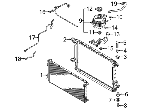 2022 Audi e-tron Quattro Radiator & Components