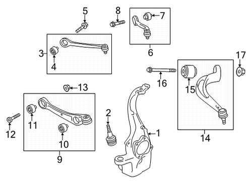 2022 Audi RS7 Sportback Front Suspension Components, Lower Control Arm, Upper Control Arm, Ride Control, Stabilizer Bar