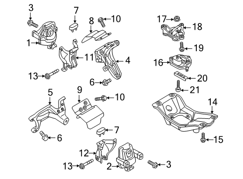 2017 Audi S5 Engine & Trans Mounting