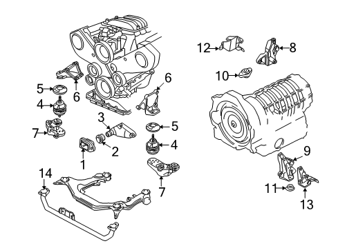 2003 Audi A6 Engine & Trans Mounting