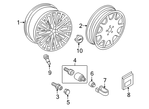 2020 Audi A8 Quattro Wheels, Covers & Trim