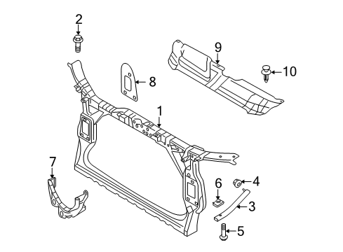 2014 Audi A4 Radiator Support