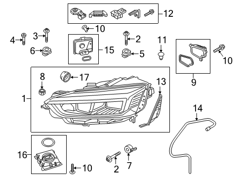 2018 Audi A5 Quattro Headlamps, Headlamp Washers/Wipers Diagram 2