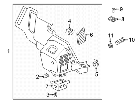 2020 Audi A8 Quattro Interior Trim - Rear Body Diagram 3