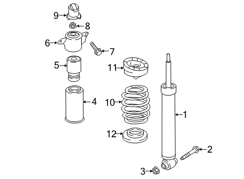 2019 Audi Q8 Shocks & Components - Rear Diagram 2