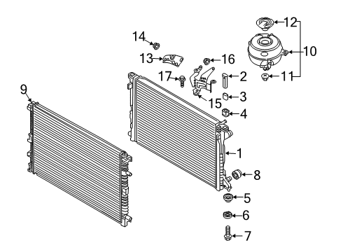 2022 Audi S6 Radiator & Components Diagram 3