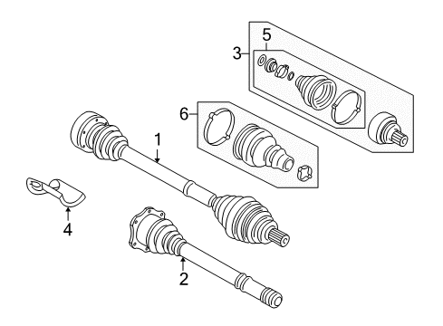 1999 Audi A8 Quattro Drive Axles - Front