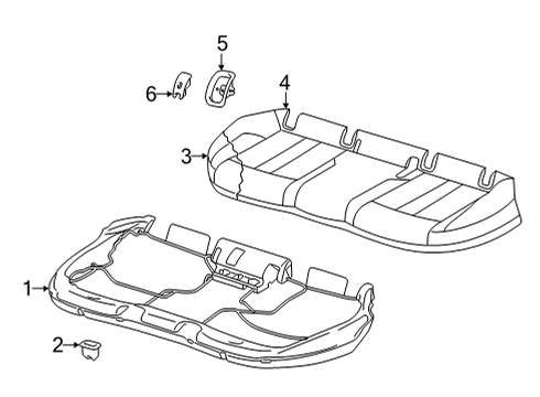 2022 Audi RS7 Sportback Rear Seat Components