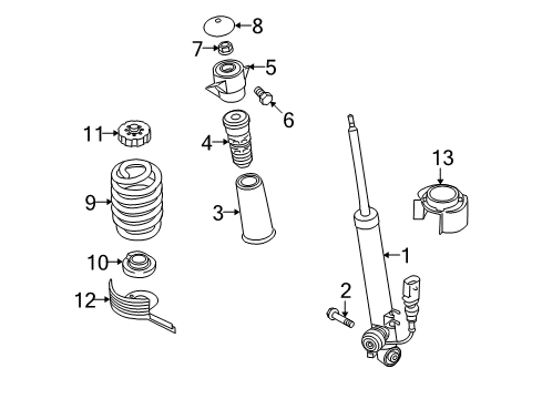 2014 Audi A4 Shocks & Components - Rear