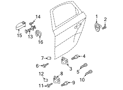 2010 Audi Q5 Rear Door - Lock & Hardware