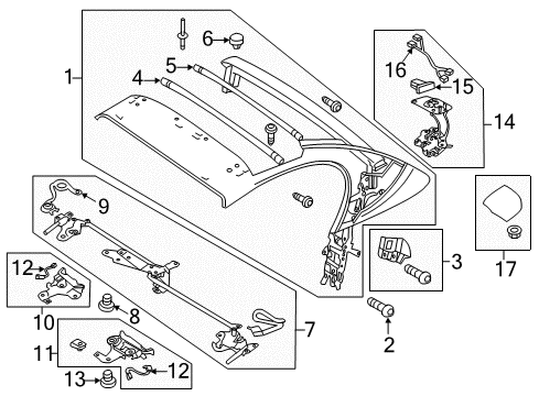 2015 Audi R8 Frame & Components - Convertible Top