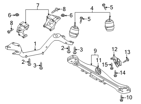 2009 Audi Q7 Engine & Trans Mounting