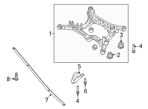 2010 Audi S5 Suspension Mounting - Rear