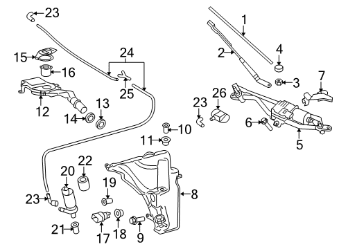 2014 Audi A4 Wiper & Washer Components