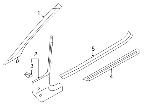 2010 Audi S5 Interior Trim - Pillars, Rocker & Floor