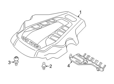 2018 Audi A8 Quattro Engine Appearance Cover