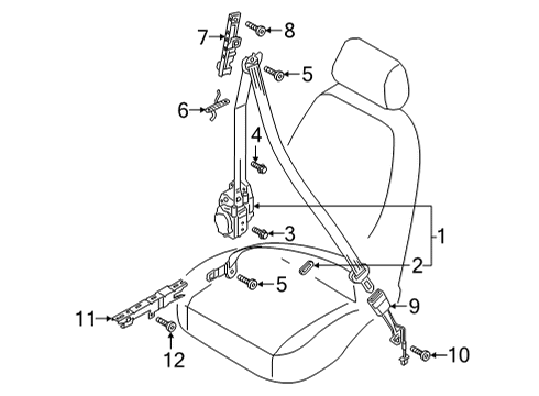 2021 Audi RS6 Avant Front Seat Belts