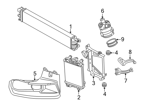 2011 Audi S4 Intercooler, Cooling Diagram 1