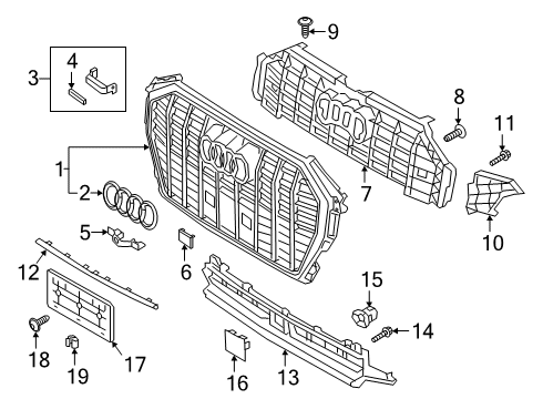 2022 Audi Q3 Grille & Components