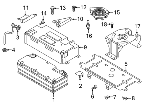 2023 Audi Q7 Battery, Blower Motor