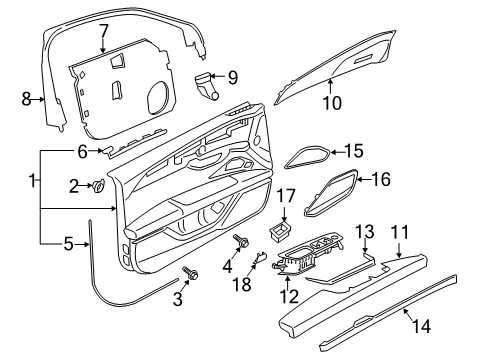 2020 Audi A8 Quattro Interior Trim - Front Door