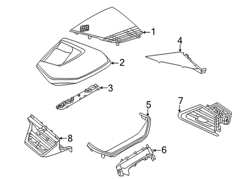 2024 Audi e-tron GT Instrument Panel Components Diagram 3