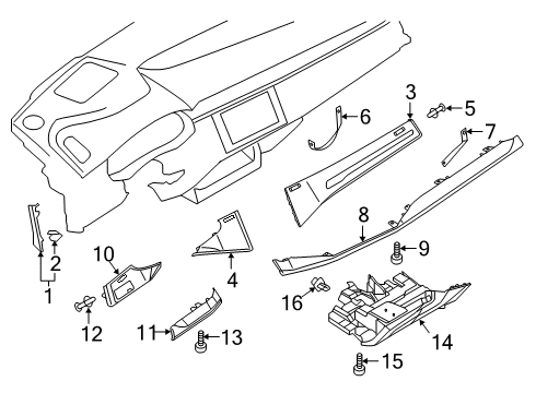 2022 Audi SQ8 Cluster & Switches, Instrument Panel Diagram 2