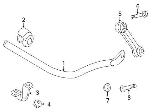 2014 Audi A4 Stabilizer Bar & Components - Front