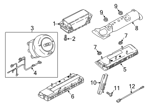 2022 Audi S5 Air Bag Components