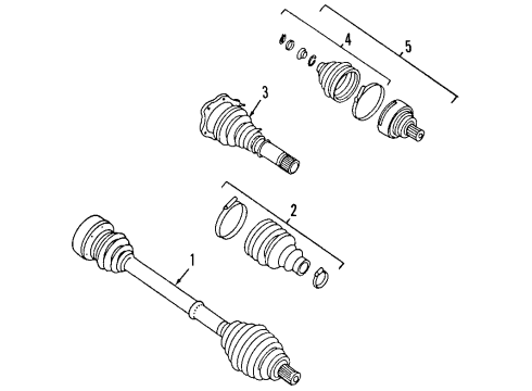 2010 Audi S5 Front Axle Shafts & Joints, Drive Axles