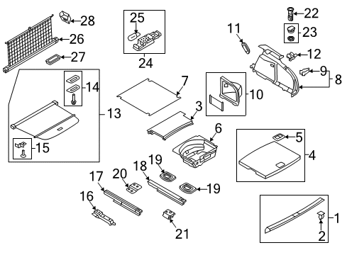 2010 Audi A4 Quattro Interior Trim - Rear Body Diagram 2