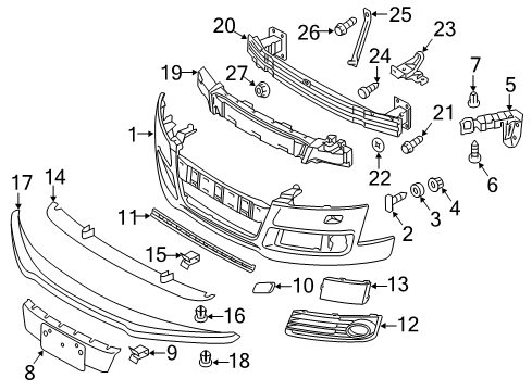 2011 Audi TTS Quattro Front Bumper