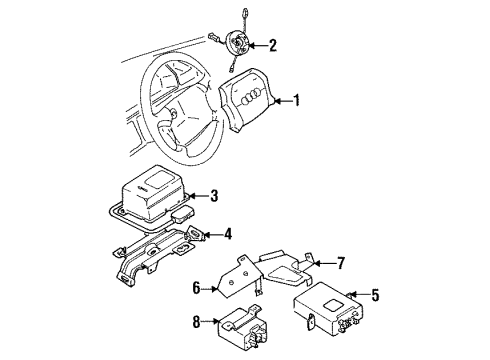 1994 Audi 90 Quattro Air Bag Components