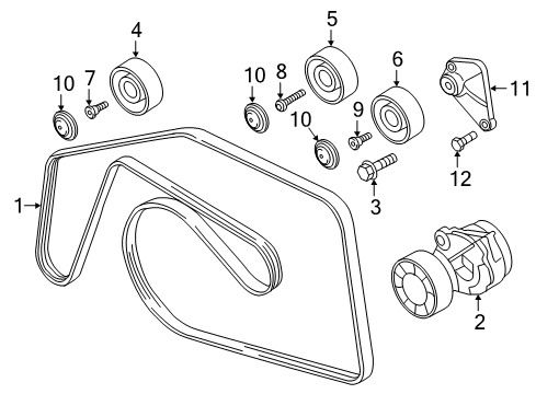 2015 Audi A8 Quattro Belts & Pulleys