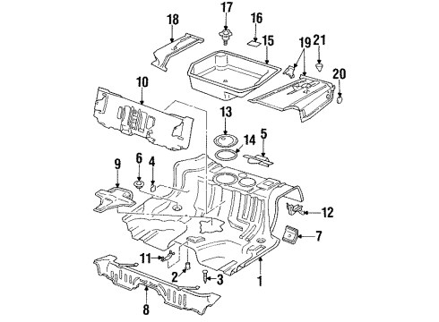 1995 Audi S6 Rear Body - Floor & Rails