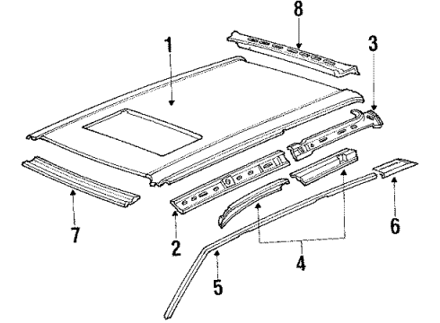 1989 Audi 200 Quattro Roof & Components