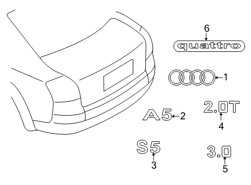 2010 Audi S5 Exterior Trim - Trunk Lid