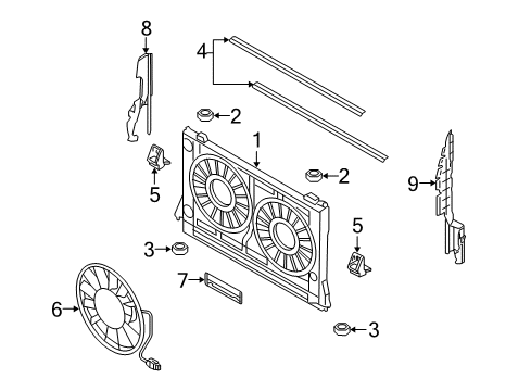 2008 Audi S8 Cooling System, Radiator, Water Pump, Cooling Fan