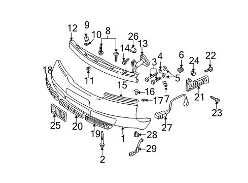 1998 Audi A6 Quattro Front Bumper