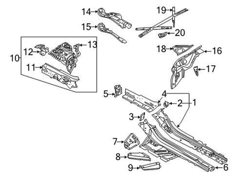 2022 Audi A6 allroad Structural Components & Rails