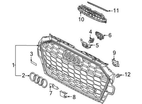 2021 Audi S4 Grille & Components