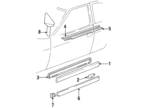 1998 Audi Cabriolet Exterior Trim - Door