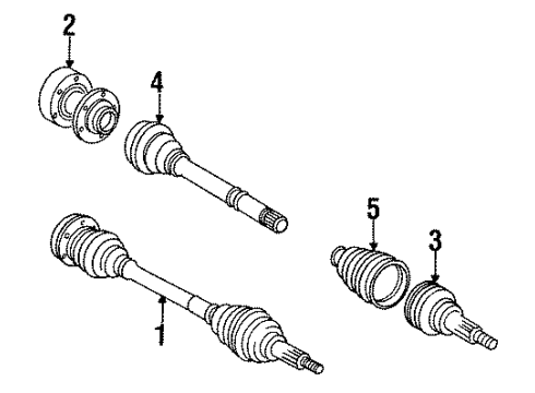 1986 Audi 5000 Quattro Axle Shaft - Front