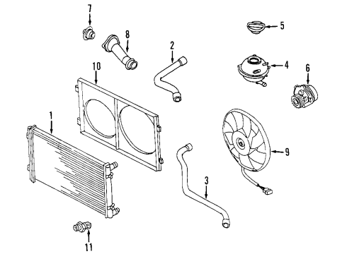 2006 Audi TT Cooling System, Radiator, Water Pump, Cooling Fan