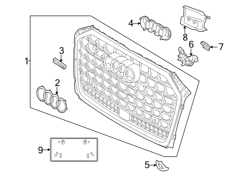 2022 Audi S8 Grille & Components